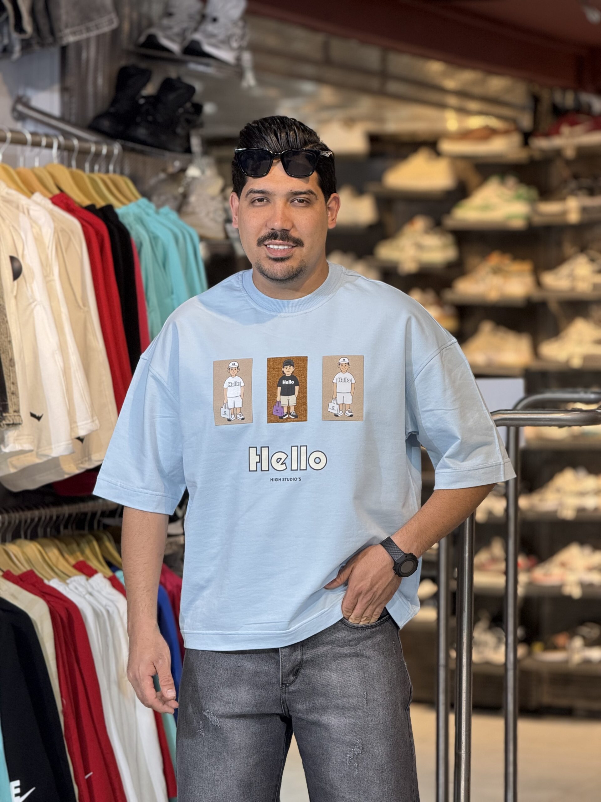 تیشرت Hello | چاپ برجسته وارداتی