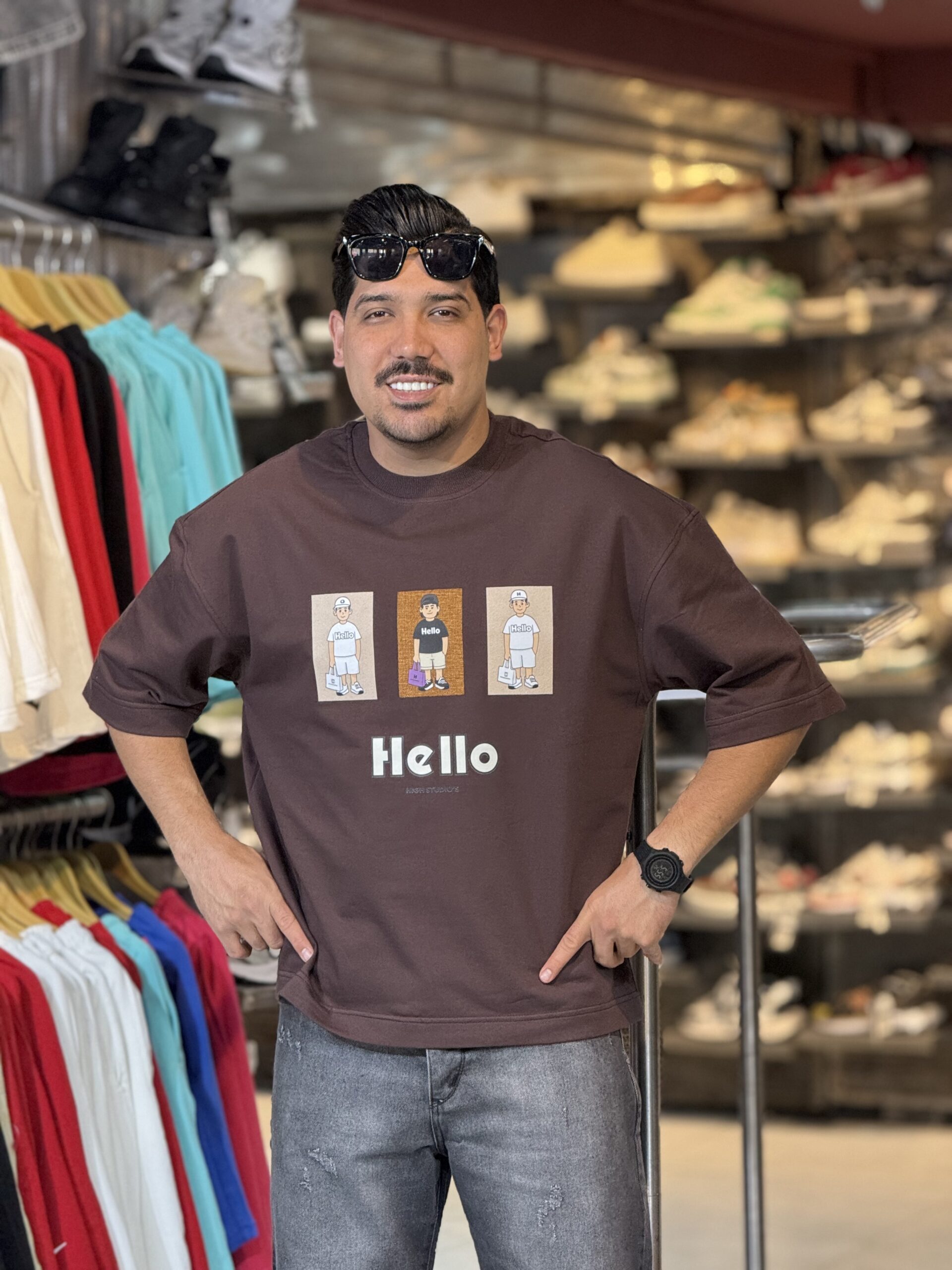 تیشرت Hello | چاپ برجسته وارداتی