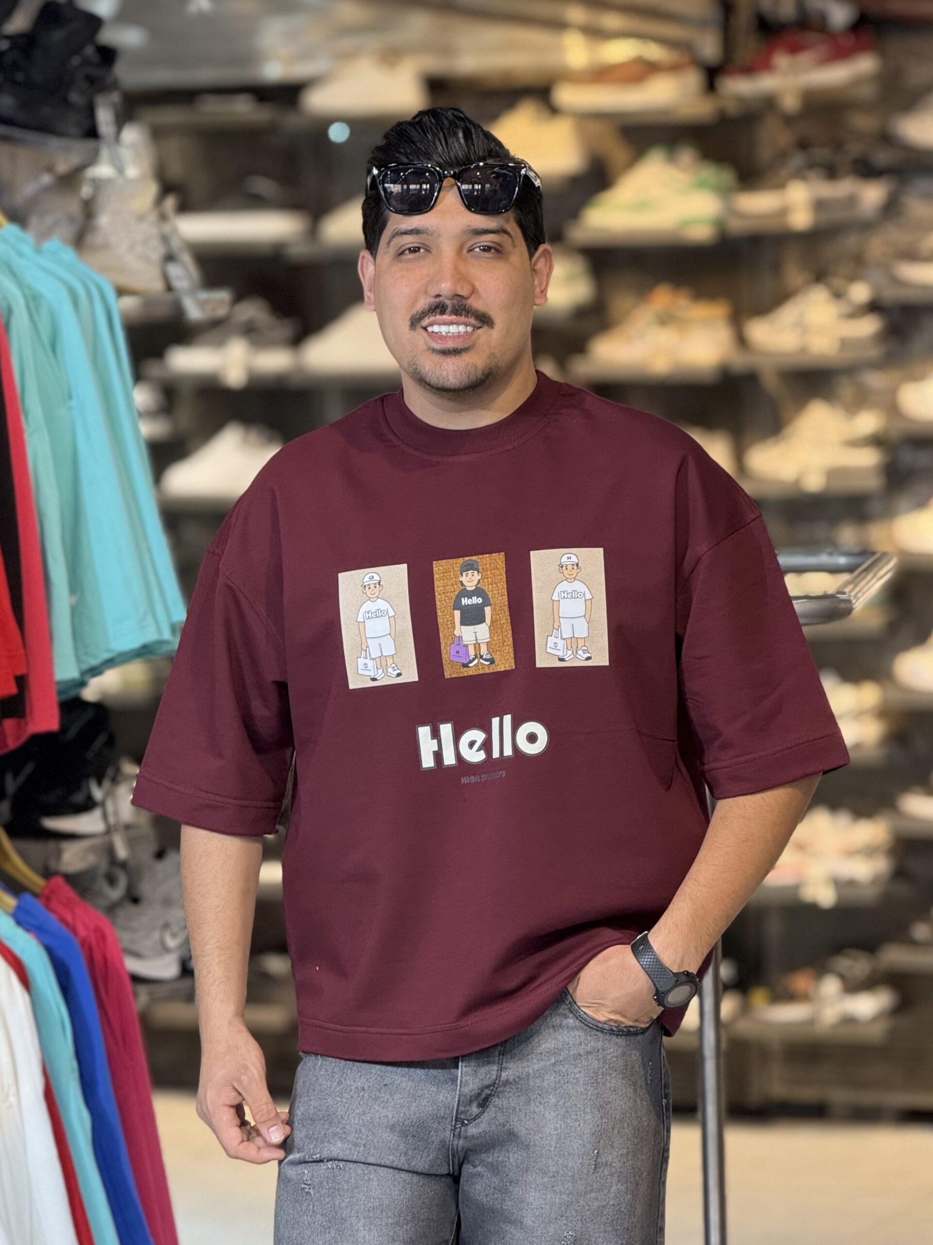 تیشرت Hello | چاپ برجسته وارداتی
